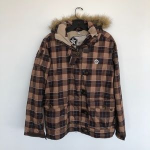Men’s Sessions Snow Jacket with Fur Hood